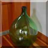 G05. Large handblown green glass vase. 